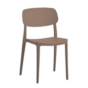 Sedia Larissa in polipropilene colore tortora  78.5x40x45 cm