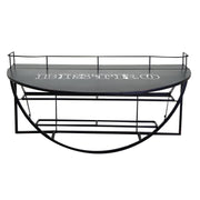 Tavolino in metallo da muro con mensola  cm70x47xh40