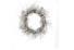 Coroncina plastica pino innevata con pigne cm60x60h13