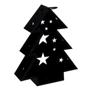 Lanterna metallo albero nero cm27x7,5h32,5