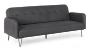Divano letto tre posti in tessuto Nero BRIDJET 200x82x h81 cm