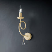 Applique in ferro Avorio decorazione Decape una luce 17x h32 cm