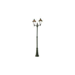 Palo con struttura in pressofusione di alluminio grigio e rame da esterno h. 244 cm