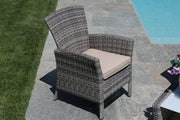 Salotto Amalia Polyrattan grigio con cuscini