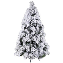 Albero monte bianco verde innevato cmø100h150 con 489 rami base in metallo