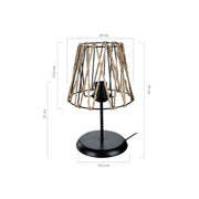 Lampada da tavolo in iuta Evren D.20xh 33 cm