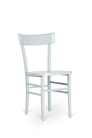 4x Sedia in legno laccato grigio chiaro 48x39x80h cm