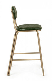 Sgabello vintage bar Addy verde scuro 41x51x100h cm