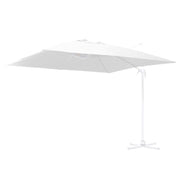 Ombrellone alluminio con palo laterale bianco 3x4 m