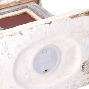 Camino led resina pupazzo di neve bianco cm41x22,5h52