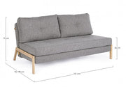 Divano Letto 2 posti Hayden grigio