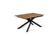 Tavolo allungabile cemento grigio - nero 90 cm x 140- 190 cm H. 76 cm