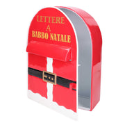 Cassetta posta metallo babbo natale rosso nbd-9060 cm22,5x12h30