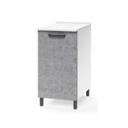 Mobile base con anta per cucina colore grigio cemento Cm 40x50xH 85 1 anta