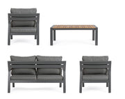 Set salotto giardino Ernst antracite