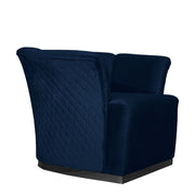 Poltrona Argentario Berger blu notte base nera EFFEZ
