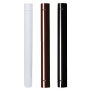 Tubo smaltato per stufe, diametro 100 mm, lunghezza 10 cm, colore marrone.