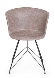 Sedia vintage Loft nero beige cm 56 x 54 x 76
