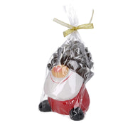 Candela paraffina pigna gnomo bianco cmh12,5