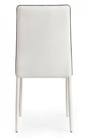 Sedia Achille con struttura in acciaio colore bianco