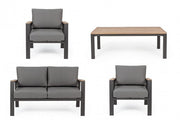 Set salotto giardino Belmar naturale/antracite