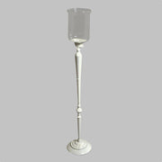 Portacandele ferro bianco cm21x21h115