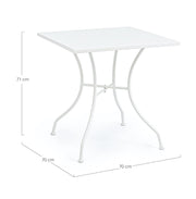 TAVOLO KELSIE BIANCO 70X70