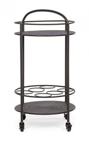 Carrello per bottiglie in acciaio Grigio Antracite