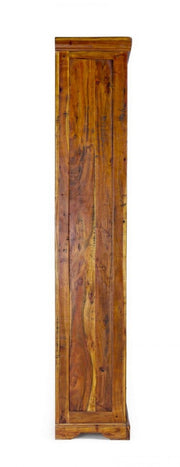 Libreria 4 piani - 2 cassetti in legno stile rustico 100x35x185 cm