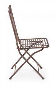 Sedia pieghevole in acciaio Marrone MELANIE 38x51x h92 cm