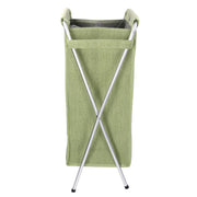 Cestone tessuto sacco verde pieghevole cm 29x33.5h66