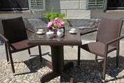 Poltrona Polyrattan noce da esterno impilabile