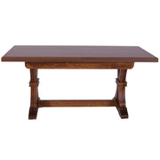 Tavolo in legno massello rettangolare allungabile colore noce 85x180/360xh79 cm