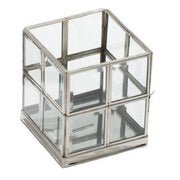 Portacandele silver cm10x10h12 16 vetri