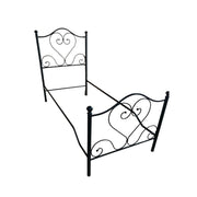 Letto matrimoniale Papavero ferro battuto nero oro