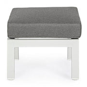 Ottoman in alluminio con cuscino Kledi lunar