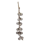 Festone vetro pallina argento filo 18 pezzi cm45