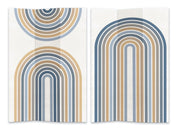 Paravento stampa 3 ante azzurro e arancione cm 120,6x2,5xh180,6x2,5xh180xh180