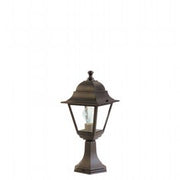 Lampada da esterno in alluminio pressofuso con diffusori in vetro trasparente - Altezza max 170mm nero