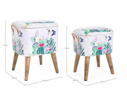 Set due sgabelli con contenitore Forestis bizzotto