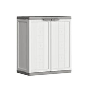 Armadio basso in resina JOLLY R16 TNT Bianco e Grigio 68x39x h85 cm