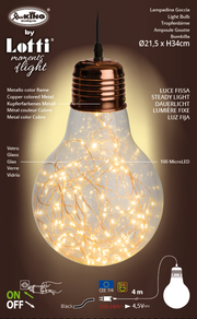 Lampadina Rame 100 MicroLED H34cm