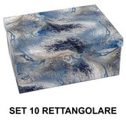 Cardboard box 1-10 light blue rectangular cm37,5x29h16