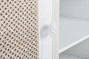 Credenza con anta e tre ripiani Bianco MONTIEL 66x30x h64,5 cm