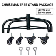 Base albero solo base metallo nero con ruote cm60