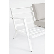 Set da esterno 4 pz Salotto con cuscini Harley bianco iperbriko
