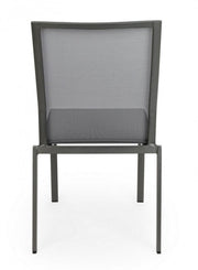 4x Sedia antracite in alluminio stile design