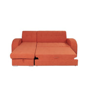 Divano angolare Alyssa penisola reversibile arancione 247x157