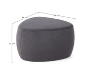 Pouff Stone grigio scuro effetto velluto