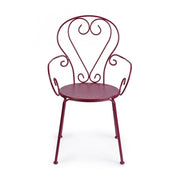 Sedia con braccioli Etienne Bordeaux impilabile
